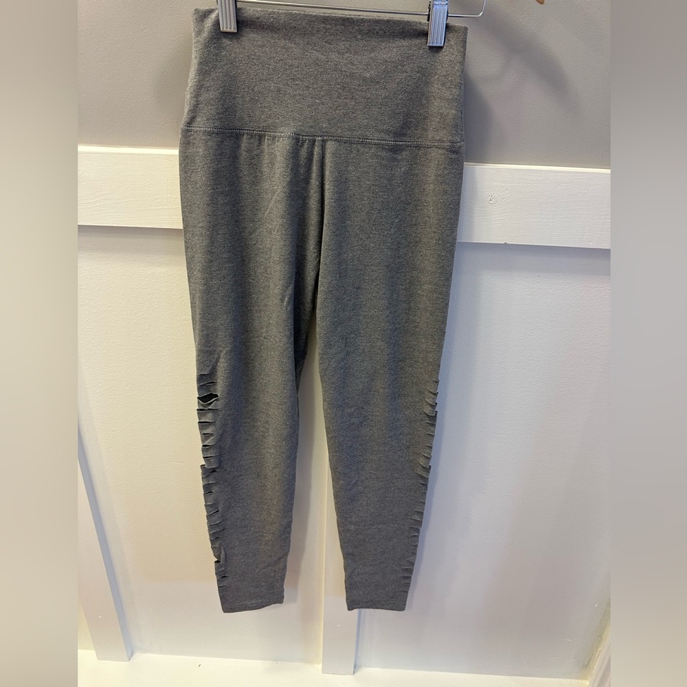 Aerie size S grey leggings with side slits